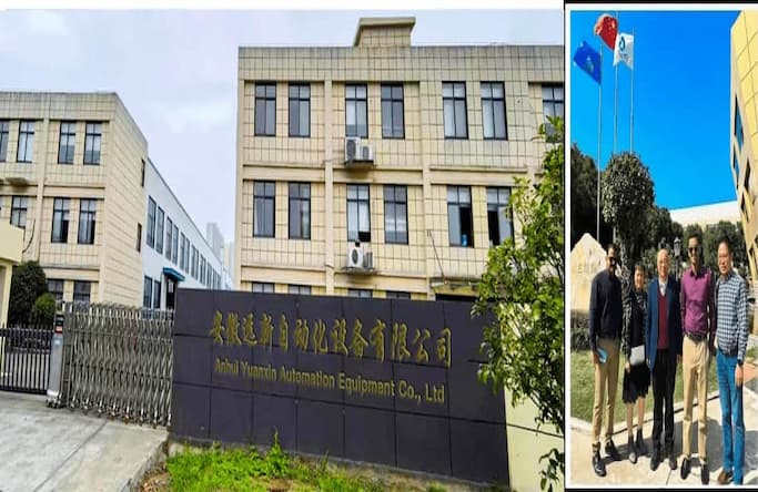 Bienvenidos clientes de EE. UU. visiten Anhui Yuanxin Automatic Equipment CO., LTD.